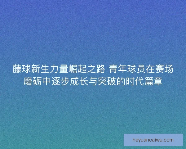 藤球新生力量崛起之路 青年球员在赛场磨砺中逐步成长与突破的时代篇章